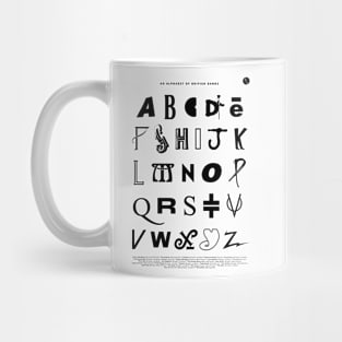 An Alphabet of British Bands Mug